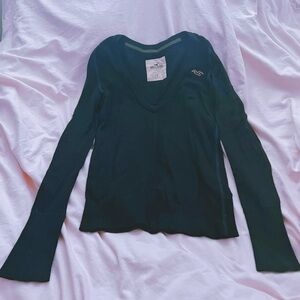 Hollister Navy Blue V-Neck Sweater